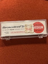 Vtg 60s Squibb 2 REPLACEMENT BRUSH HEADS Broxodent for Electric Toothbrush NIB picture