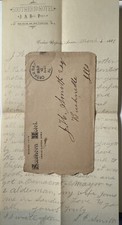 antique Cedar Rapids Iowa 1883 SOUTHERN HOTEL Letterhead Envelope Letter picture