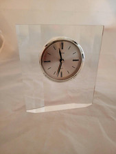 Beautiful Bulova Heavy Crystal Quartz Mantle Clock picture