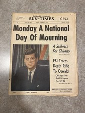 11/24/1963 Chicago Sunday SunTimes John F.Kennedy Assassination Day Of Mourning picture