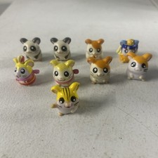 Vintage 2000s Y2K Hamtaro Ham Ham Mini Figure And pencil Topper Lot Of 9 picture