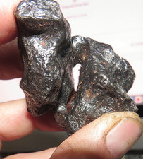 210 GM.  CAMPO DEL CIELO METEORITE  AAA GRADE BABY METEORITE  BURN HOLE ABLATION picture