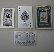 Russell Playing Card Co 'Idle Hour'  Narrow Size Picture Back 'Day Dreams' 52+J+ picture