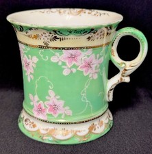 Vintage Shaving MUG Green Floral picture