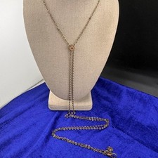 Vintage Gold Filled Watch Chain Fancy Slider  Signed  Lynn &Co 48