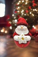 Christmas Ceramic Ornament - Jolly Snowman by Wizardi F07N7-5 picture