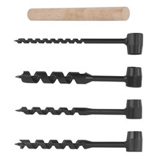 4 Pcs Hand Auger Wood Drill Bushcraft Gear Survival Tools for Dowel Holes picture
