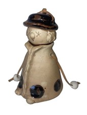 Vintage fun Enesco Pottery Clown Bell Figurine picture
