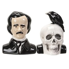 Pacific Giftware Edgar Allen Poe Salt & Pepper Halloween Shaker Set picture