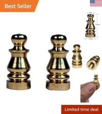 Chic Modern 1 Inch Solid Brass Finials - Ideal for Any Lamp Type, Pack of 2 picture
