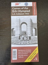 AAA Historical Map-The Map of Games of the Xth Olympiad-L.A. Coliseum-1932 picture