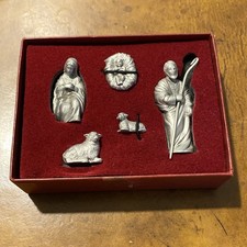 Danforth Pewter Port Nativity Set Made In USA See Photos Box Has Damage picture