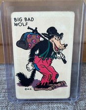 1935 1930s Whitman Disney MICKEY MOUSE - OLD MAID CARD GAME - Big Bad Wolf picture