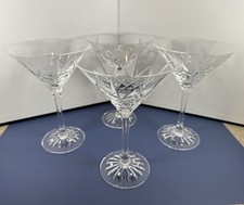 Royal Gallery France Martini Glasses Set 4ea 24% Leaded Glass New No Box picture