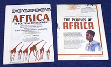 2 Vtg National Geographic Maps Peoples Africa Dec 1971 Africa Political Feb 1980 picture