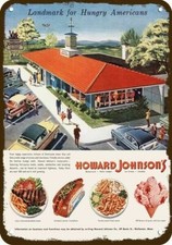 1955 HOWARD JOHNSON'S Restaurant & Motel Vntg-Look DECORATIVE REPLICA METAL SIGN picture