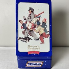 1996 Snickers Norman Rockwell Postman Holiday Cookie Tin Mars Limited Edition picture