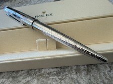 Authentic ROLEX Wave Ballpoint Pen Silver-Tone Finish Unused Luxury Collectible picture