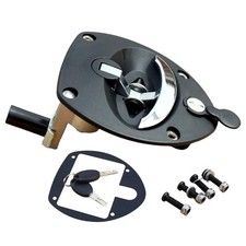 Universal THandle Compression Latch for RV Truck Tool Box Lock Black Silver picture