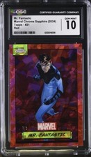 2024 TOPPS MARVEL CHROME SAPPHIRE MR. FANTASTIC #21 RED /5 CGC 10 picture