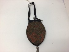 Beaded Evening Bag Purse Flapper Art Deco Style Paisley Pattern Small picture