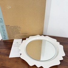 VTG 90s PartyLite Modern Traditions Pillar Tray Retired NIB Glossy White Mirror picture