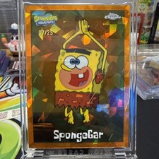 2025 Topps Chrome SpongeBob Squarepants SpongeGar Orange Sapphire #43 7/25 picture