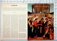 Vintage Geometry Article Raphael's School of Athens Math Illustrations Ephemera picture