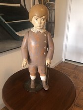 Pair Wonderful Italian Folk Art Boy/Girl Sarreid Wood Carved Figures  picture