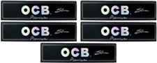 5x OCB  Rolling Papers King Size Slim Premium Black*FREE USA SHIPPING* picture