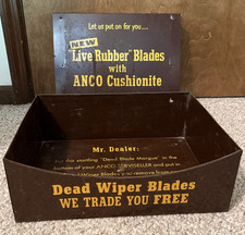 Vintage ANCO Wiper Blades Dead Blade Morgue Store Display & Cushionite Ad picture