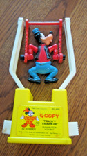 Vtg Goofy Tricky Trapeze Toy Push Button Acrobat Kohner Bros Walt Disney 5-1/4