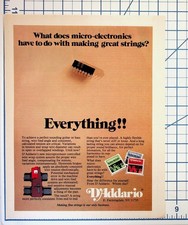 Vintage D'Addario Guitar Bass Strings Micro-electronics Ad Ephemera Farmingdale picture