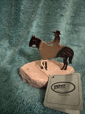 Lazart Metal Cowboy On Sandstone Sculpture picture