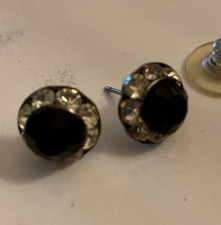 vintage estate rhinestone post pierced earrings picture
