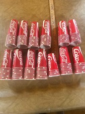 *LOT OF 125* VINTAGE Enjoy Coke Coca Cola Chicago Wax Paper Disposable Cups picture