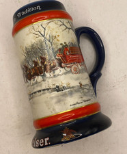 Budweiser An American Tradition Beer Vintage Ceramic Stein Mug Ceramarte Brazl🔔 picture