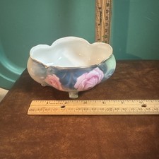 Vintage Porcelain Bowl / Dish With The “RS Germany” Mark Hand Painted Floral picture
