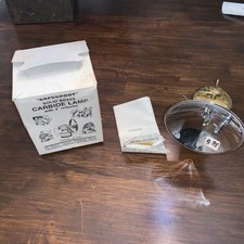 Vintage Safesport 4 inch Reflector CARBIDE LAMP w/ BOX Miners Campers NOS picture