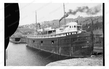Hancock Michigan Steamer Pere Marquette Standard Postcard COPY RPPC picture