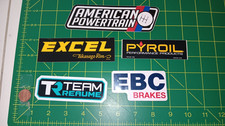 x5 SMALL MISC RACING  STICKER OLD STOCK ORIGINAL LOT picture
