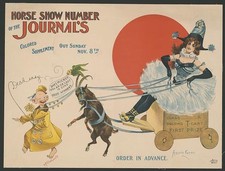 New York 1896 Yellow Kid Horse Show Journal Poster Goat Cart Outcault picture