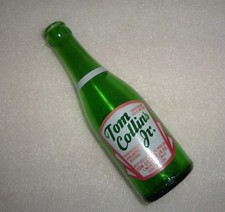 Vintage Tom Collins Jr Mixer Green 7 Oz Barq's Soda Bottle Big Springs Texas picture