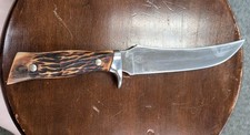 Camillus USA #1014 Sword Brand Vintage Hunting Fixed Blade Knife Full Tang picture