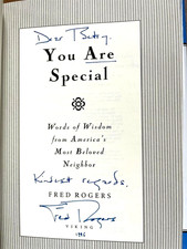 You Are Special SIGNED by Fred Rogers in 1995~Mr Rogers to Betsy Inscription picture