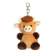 Aurora® Adorable Palm Pals™ Hubert Highland Cow™ Clip-On - Fun Collectible picture
