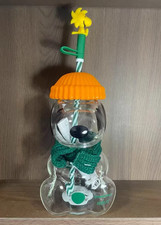 AUTHENTIC Starbucks × Peanuts Snoopy Collab Glass Cup 22oz NEW With Box NEW picture