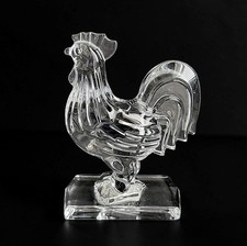 Waterford Crystal Rooster Figurine Signed Glass Cock Sculpture w Box - 10241 picture