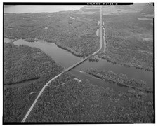 Photo:West Virginia Aerial View Bridge Over River 1993 Forest Road picture