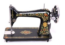 Vintage Singer Model 66 Red Eye Treadle Sewing Machine Rear Mount Serviced picture